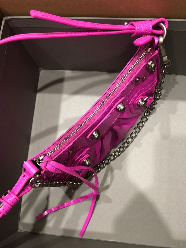 Balenciaga LE CAGOLE MINI PURSE WITH CHAIN 6958141 bright pink