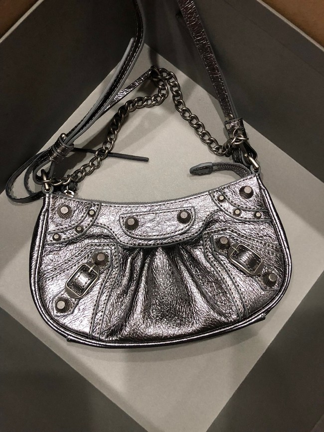 Balenciaga LE CAGOLE MINI PURSE WITH CHAIN 6958141 gray