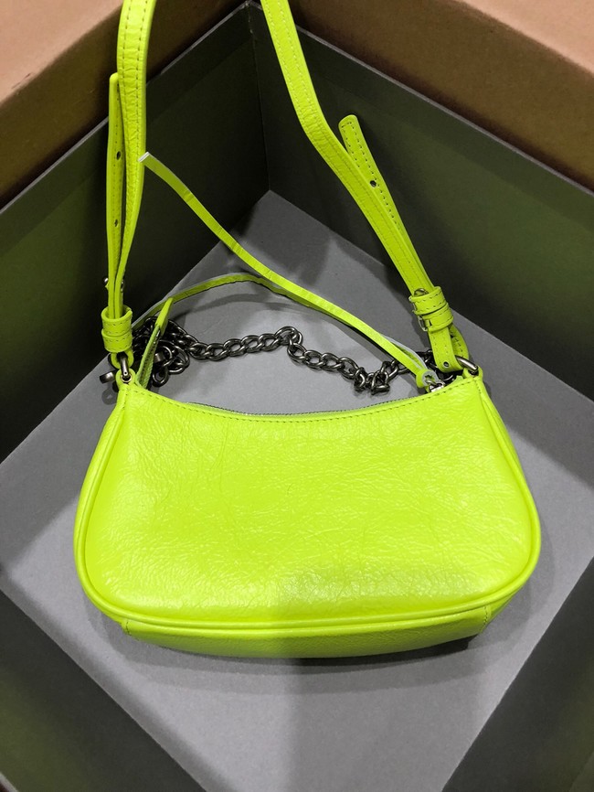 Balenciaga LE CAGOLE MINI PURSE WITH CHAIN 6958141 lemon