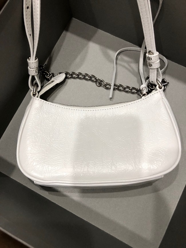 Balenciaga LE CAGOLE MINI PURSE WITH CHAIN 6958141 white