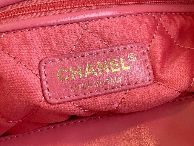 CHANEL 22 HANDBAG Shiny Calfskin & Gold-Tone Metal AS3261 Pink