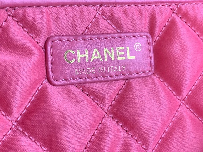 CHANEL 22 HANDBAG Shiny Calfskin & Gold-Tone Metal AS3262 pink