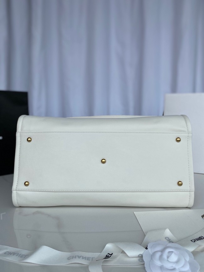 Chanel Original Leather Shopping Bag 66941 white