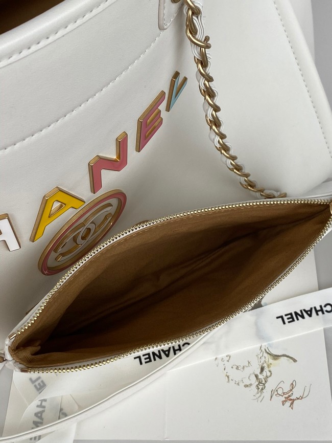 Chanel Original Leather Shopping Bag 66941 white