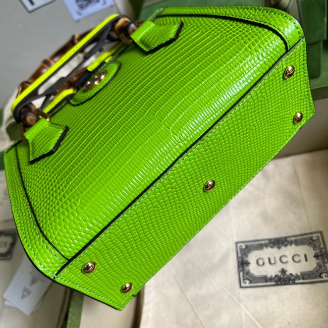 Gucci Diana lizard mini bag 675800 Fluorescent green