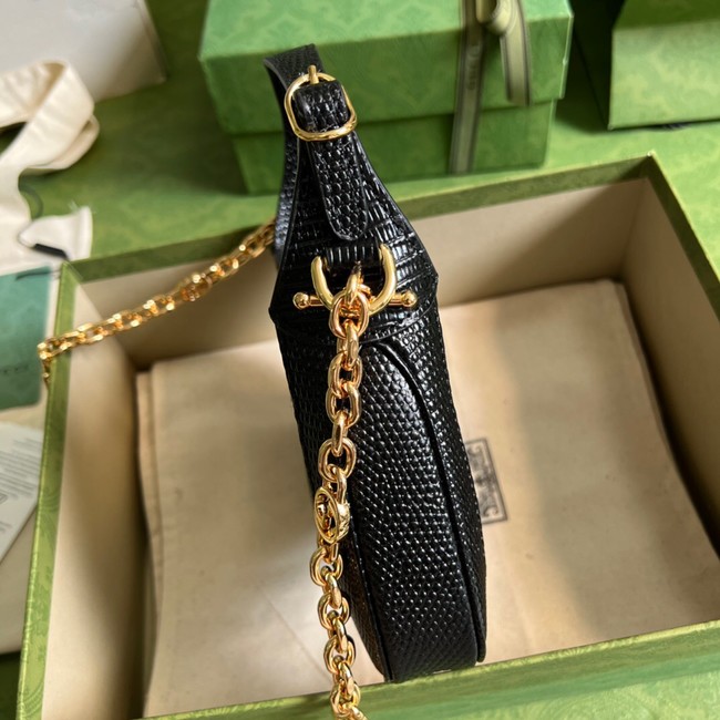 Gucci Jackie 1961 lizard mini bag 675799 black