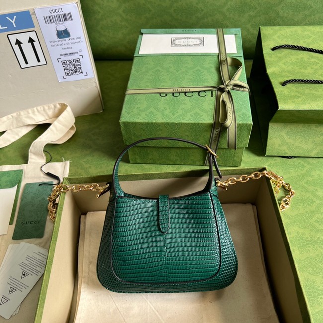 Gucci Jackie 1961 lizard mini bag 675799 green