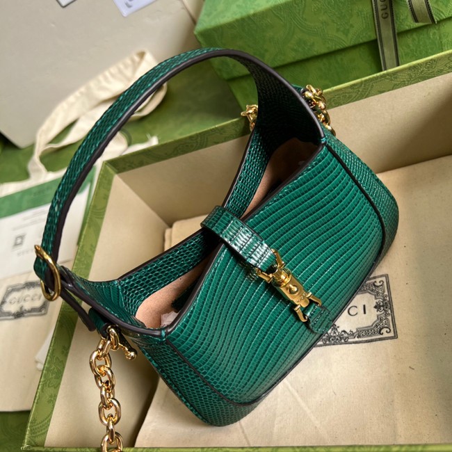 Gucci Jackie 1961 lizard mini bag 675799 green