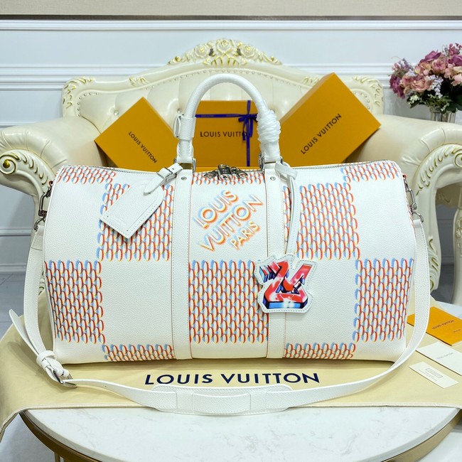 Louis Vuitton KEEPALL 50B M20563 White