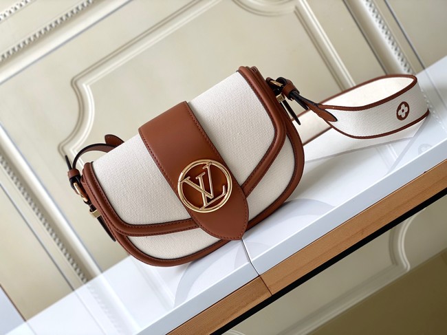 Louis Vuitton Taurillonleather and canvas trim M59446 brown