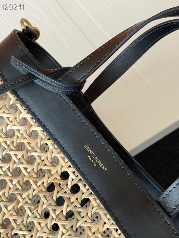 SAINT LAURENT Woven tote 655161 black