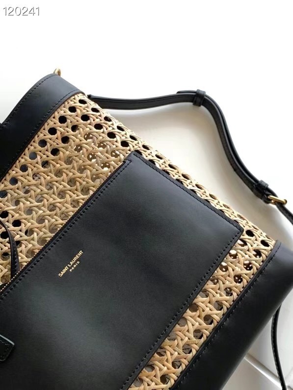 SAINT LAURENT Woven tote 655161 black