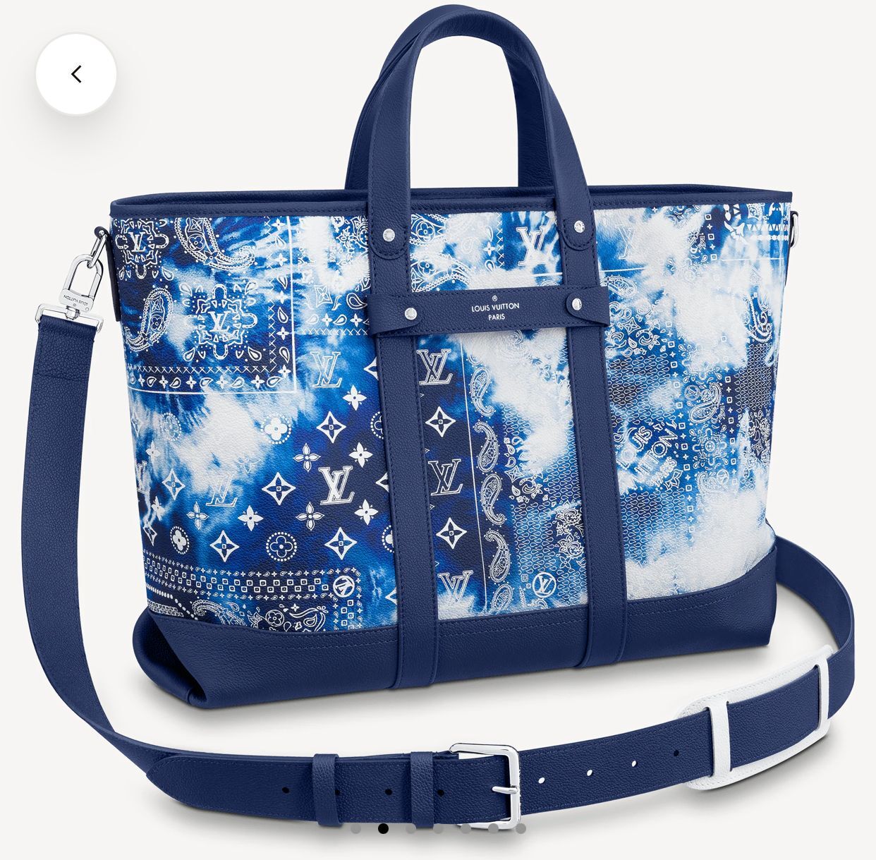 Louis Vuitton Original Leather Tote Journey M20553 Blue and White Porcelain