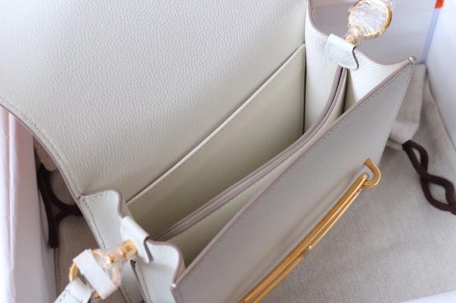 Hermes Roulis 19cm Evercolor 9D H9003 white&Gold