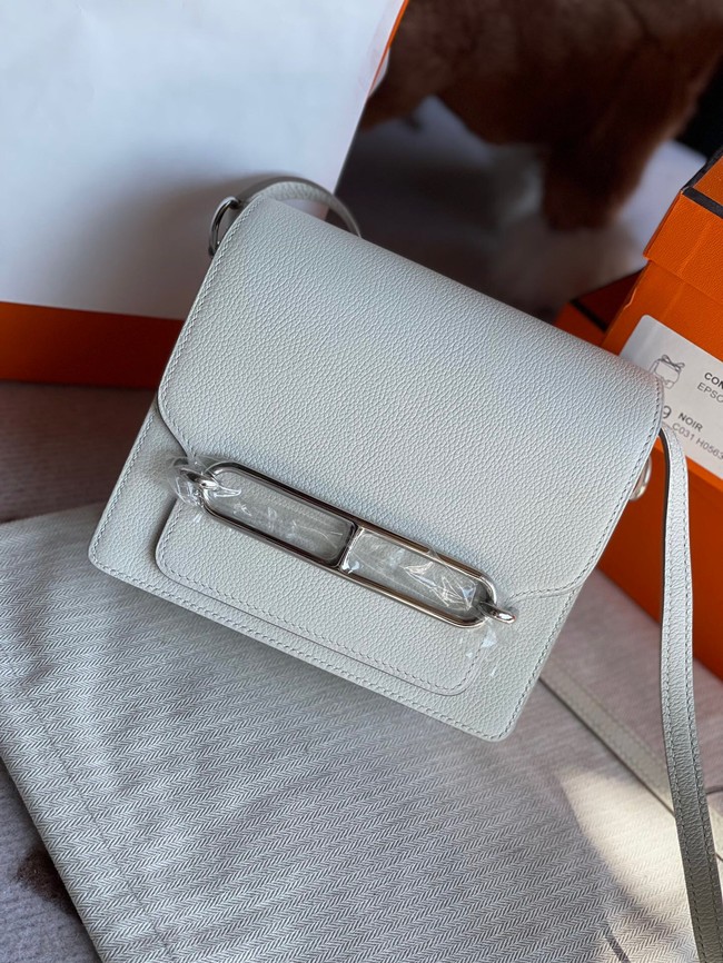 Hermes Roulis 19cm Evercolor 9D H9003 white&Silver