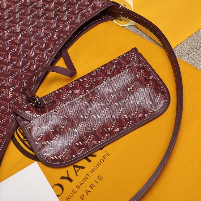 Goyard Calfskin Leather hobo bag G9983 Wine