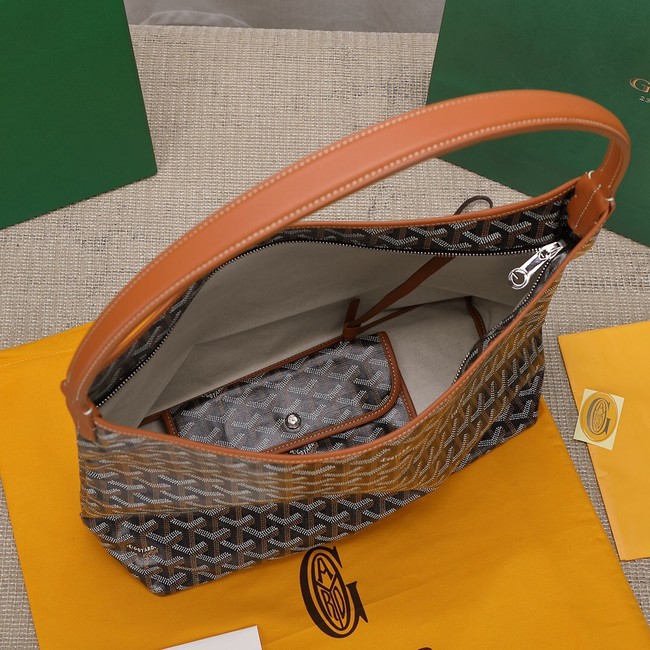 Goyard Calfskin Leather hobo bag G9983 brown
