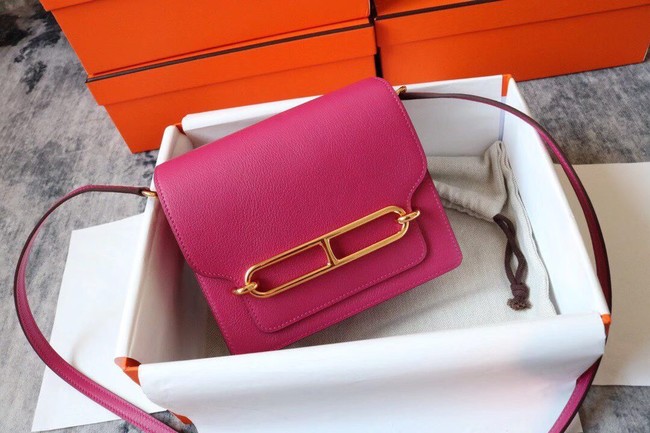 Hermes Roulis 19cm Evercolor 9D H9003 Plum&Gold