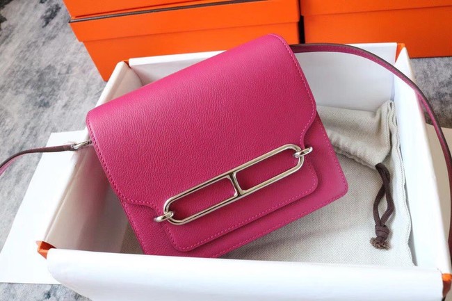 Hermes Roulis 19cm Evercolor 9D H9003 Plum&Silver