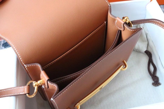 Hermes Roulis 19cm Evercolor 9D H9003 brown&Gold