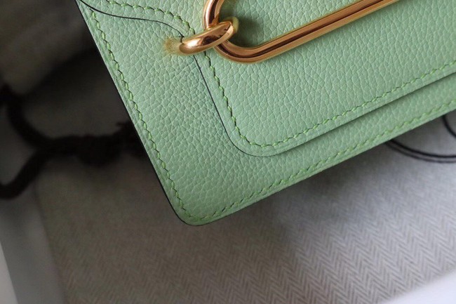 Hermes Roulis 19cm Evercolor 9D H9003 light green&Gold