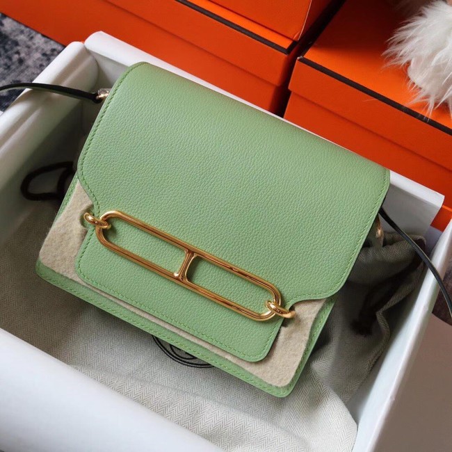 Hermes Roulis 19cm Evercolor 9D H9003 light green&Gold