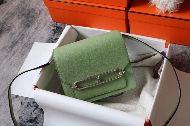 Hermes Roulis 19cm Evercolor 9D H9003 light green&Silver