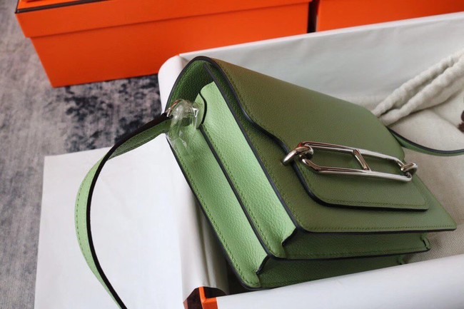 Hermes Roulis 19cm Evercolor 9D H9003 light green&Silver