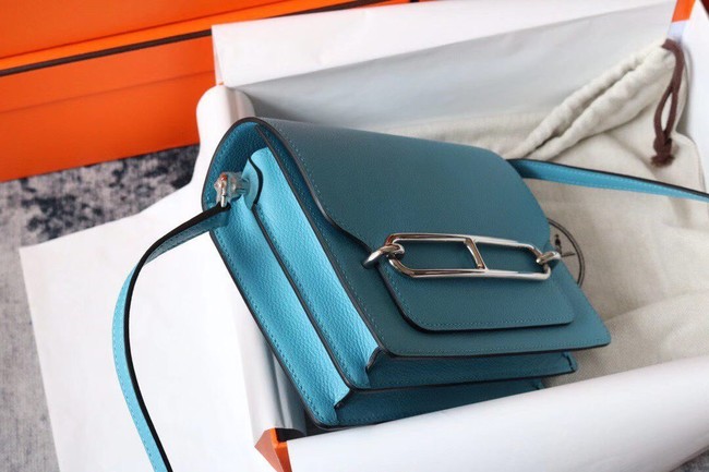 Hermes Roulis 19cm Evercolor 9D H9003 sky blue&Silver