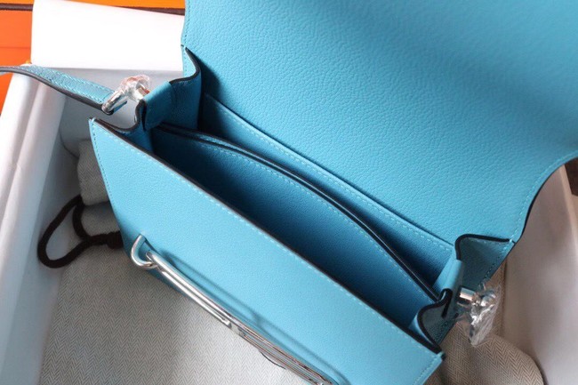 Hermes Roulis 19cm Evercolor 9D H9003 sky blue&Silver