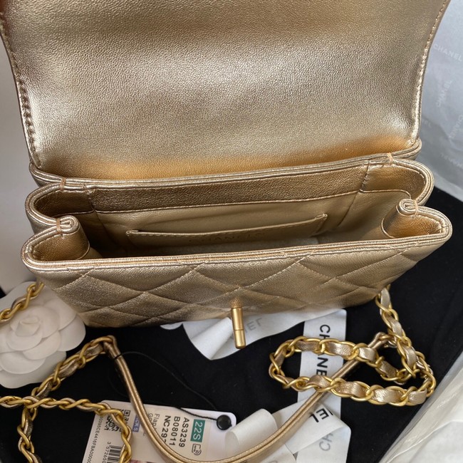 Chanel MINI FLAP BAG AS3239 gold