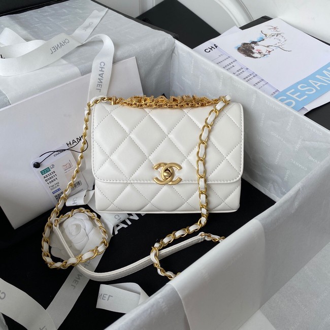 Chanel MINI FLAP BAG AS3239 white