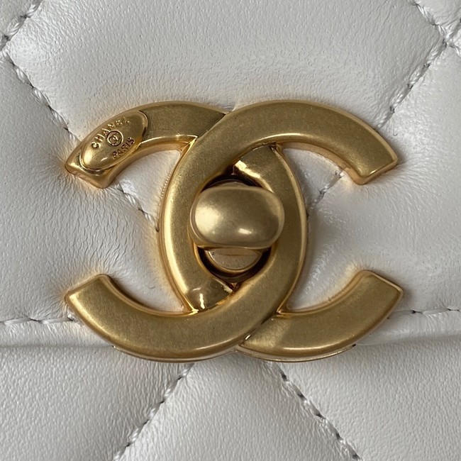 Chanel MINI FLAP BAG AS3239 white