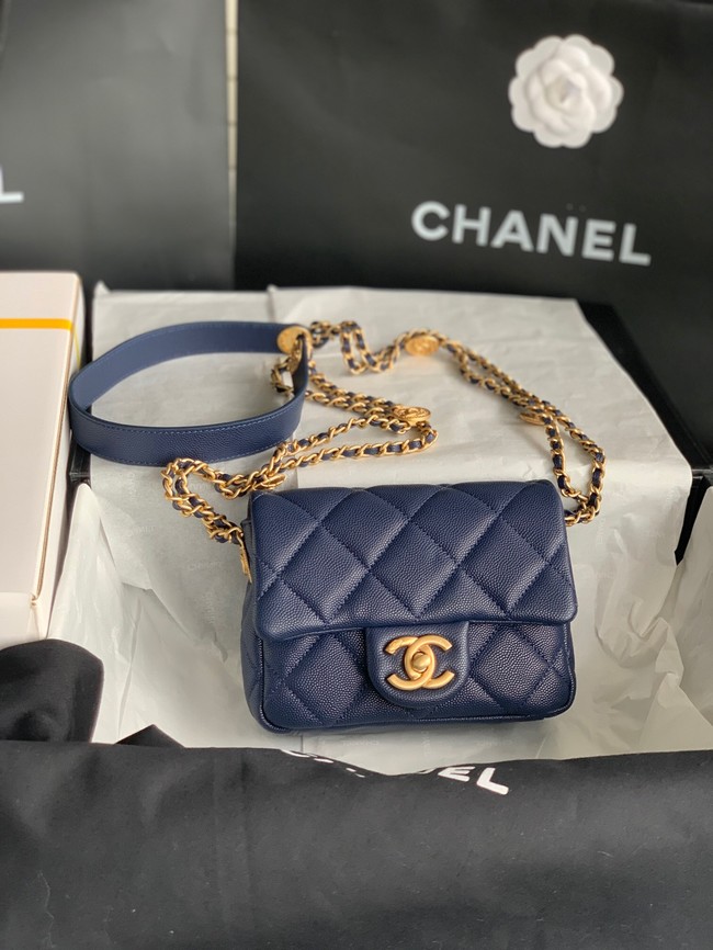 Chanel MINI FLAP BAG AS3368 Royal Blue