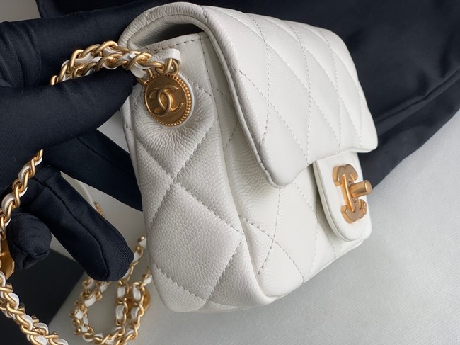 Chanel MINI FLAP BAG AS3368 white