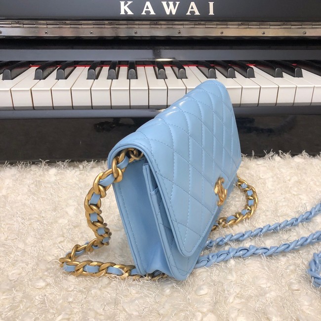 Chanel Original Small classic Sheepskin flap bag AP33814 blue