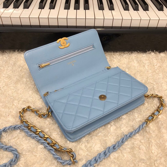 Chanel Original Small classic Sheepskin flap bag AP33814 blue