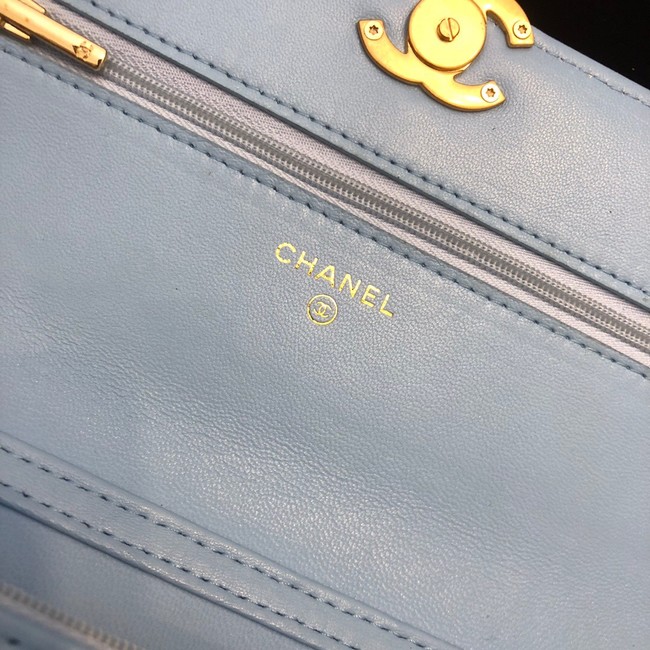 Chanel Original Small classic Sheepskin flap bag AP33814 blue