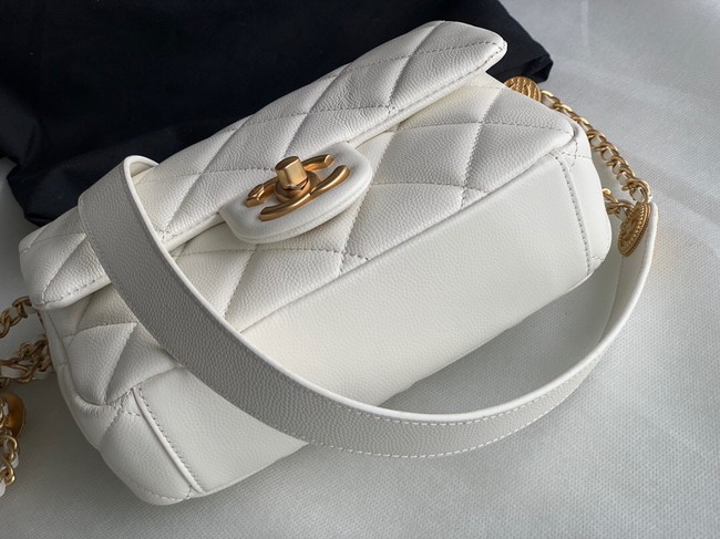 Chanel SMALL FLAP BAG AS3369 white