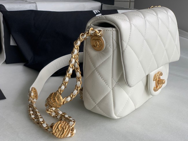 Chanel SMALL FLAP BAG AS3369 white