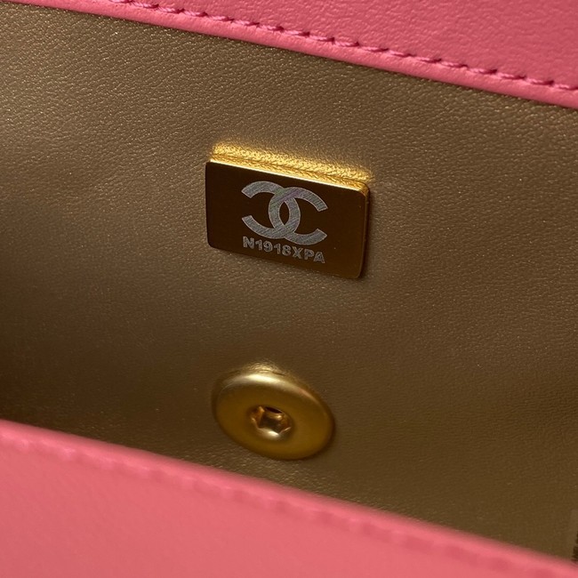 Chanel small Flap Bag Original Sheepskin Leather AS1787 pink