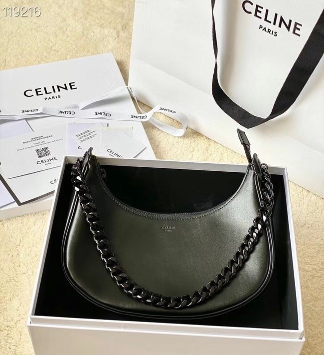 Celine MEDIUM AVA CHAIN IN SMOOTH CALFSKIN 199583 BLACK