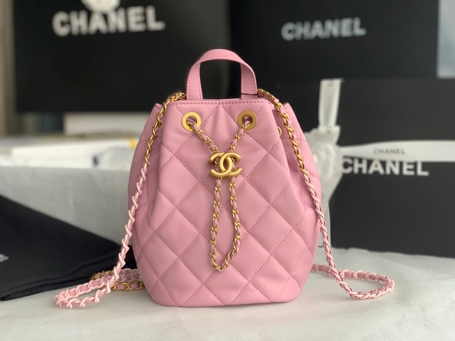 Chanel Calfskin Backpack Original Leather AS3211 pink
