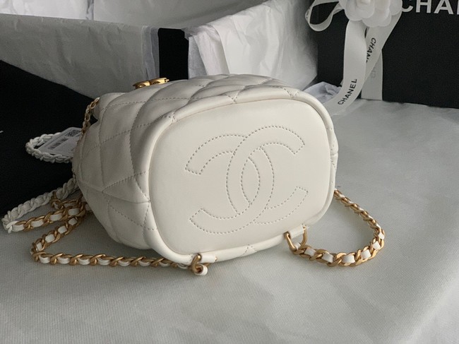 Chanel Calfskin Backpack Original Leather AS3211 white
