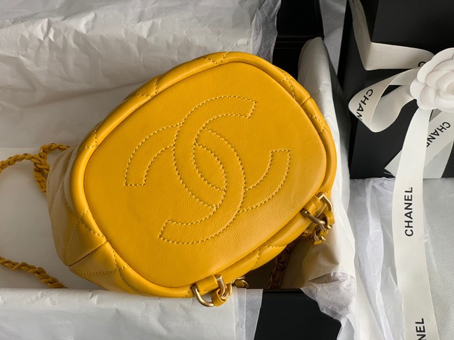 Chanel Calfskin Backpack Original Leather AS3211 yellow