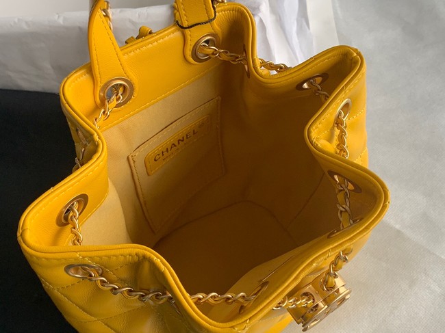 Chanel Calfskin Backpack Original Leather AS3211 yellow