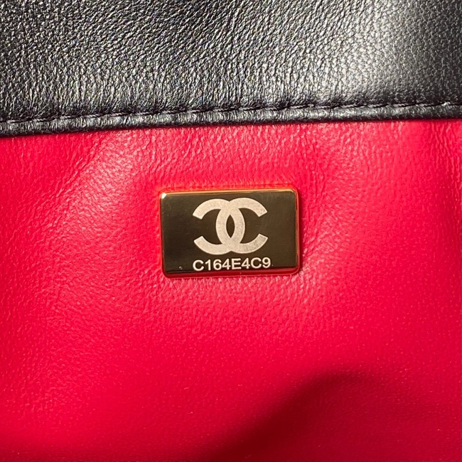 Chanel Drawstring Bag & Gold Metal AS3117 black