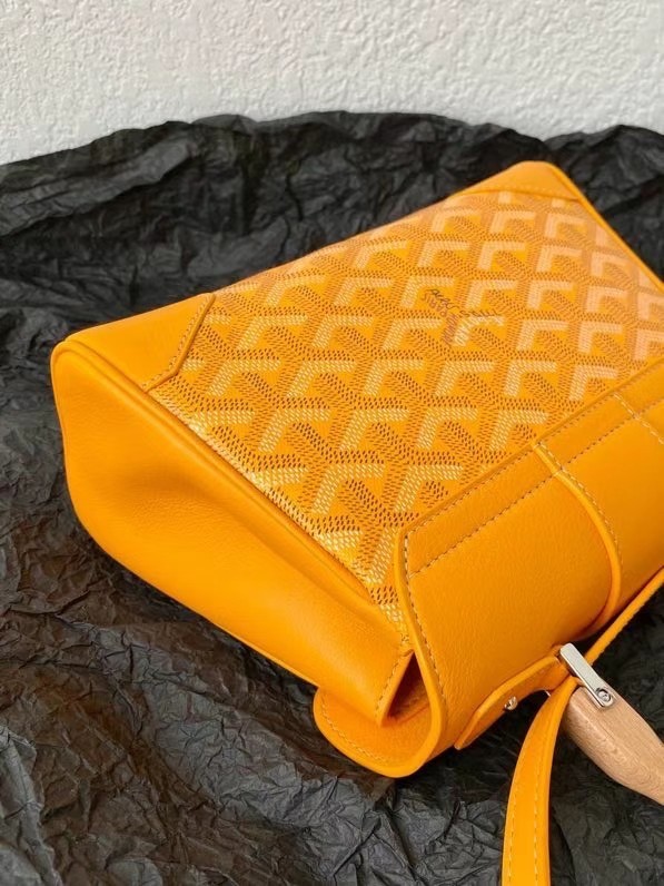 Goyard Calfskin Leather saigon mini Tote Bag 9955 yellow