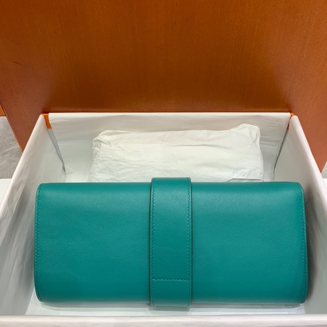 Hermes H Medor swift Leather Clutch 37566 Lake green&Gold hardware