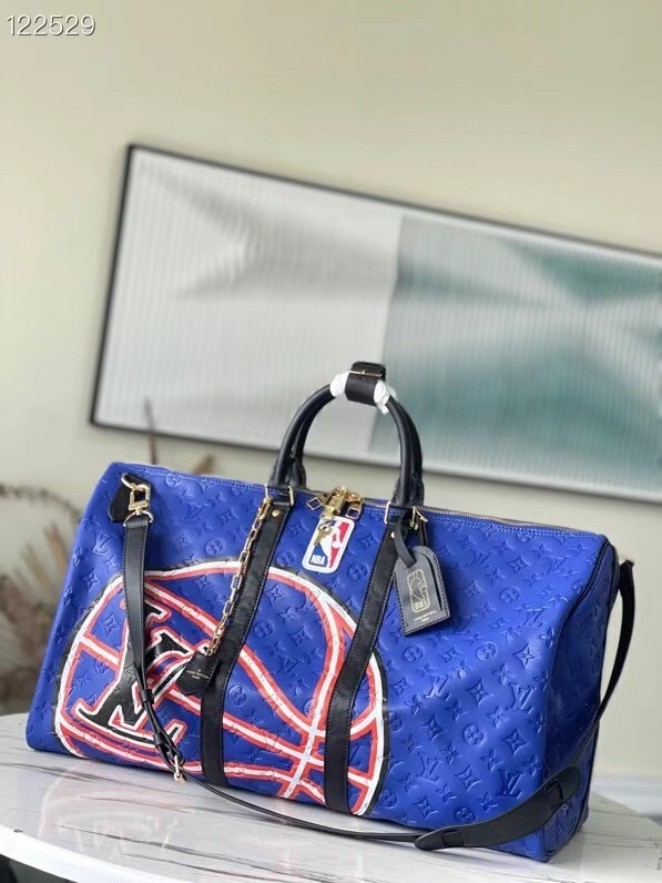 Louis Vuitton KEEPALL BANDOULIERE 55 M21105 blue